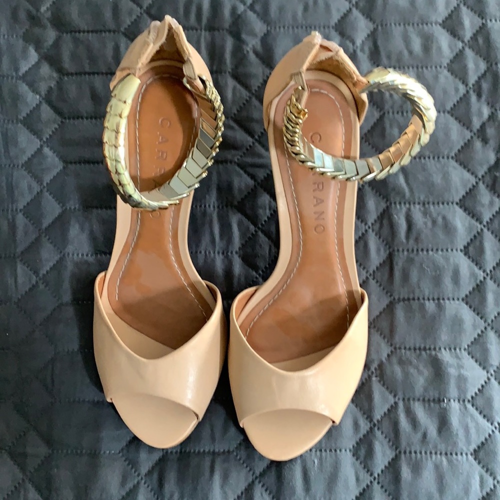 Carrano tan leather heels